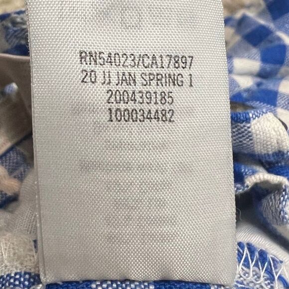 Janie and Jack, Blue Gingham Checker Plaid Linen Blend Shorts, Adjustable Boys 5 - Picture 11 of 14